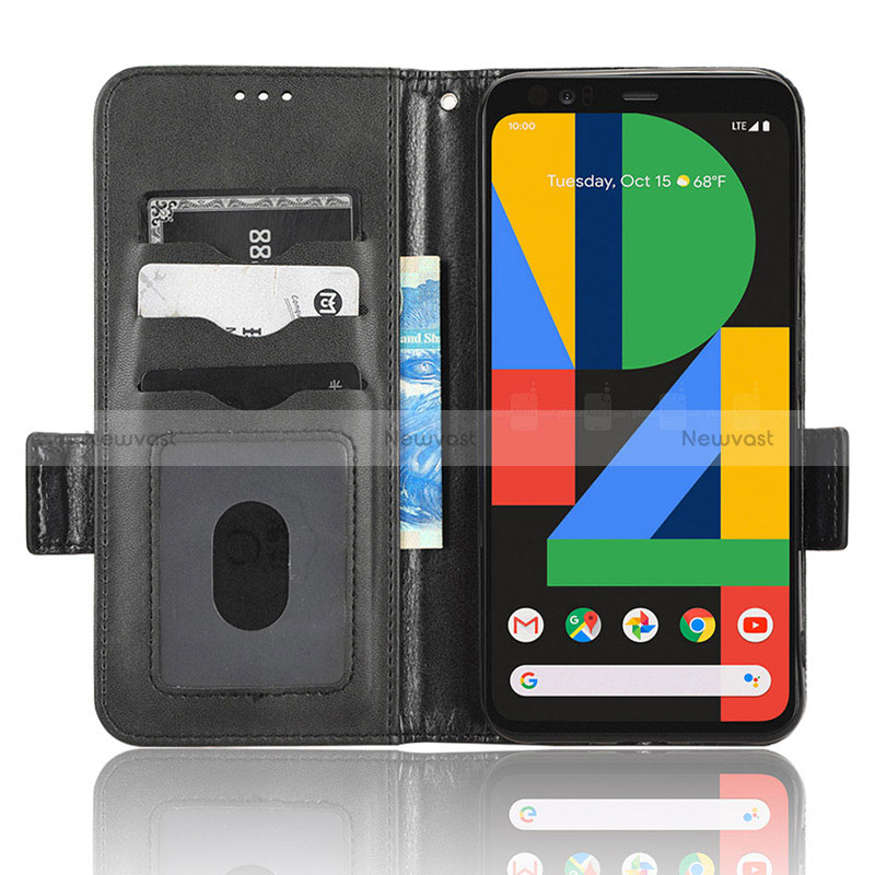 Leather Case Stands Flip Cover Holder C02X for Google Pixel 4