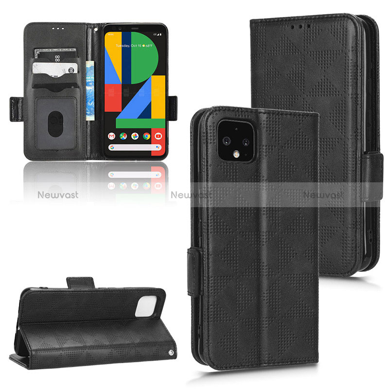 Leather Case Stands Flip Cover Holder C02X for Google Pixel 4 XL
