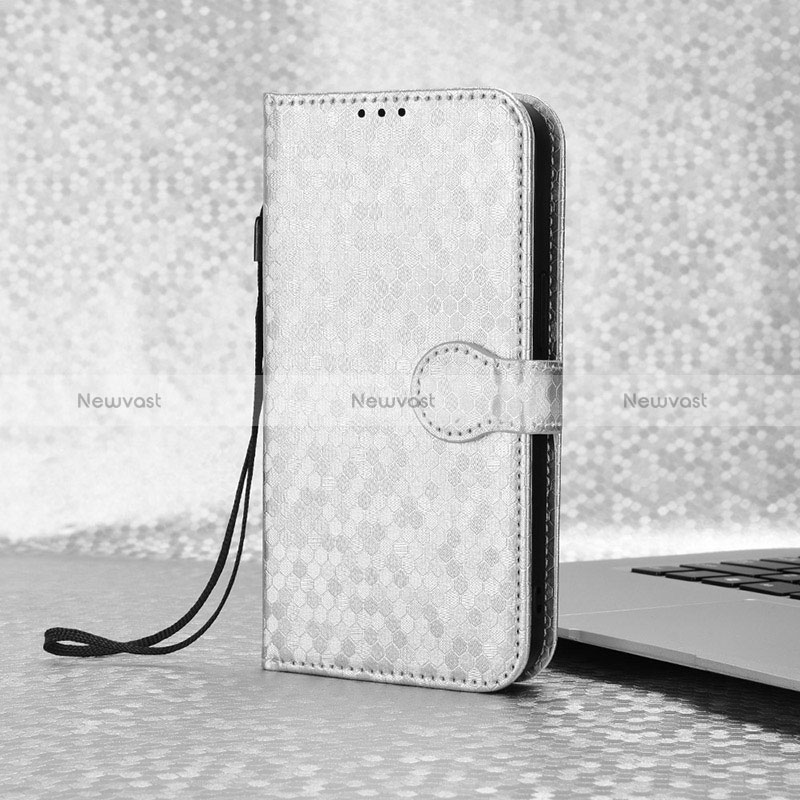 Leather Case Stands Flip Cover Holder C02X for Huawei Honor Magic4 Lite 5G Silver