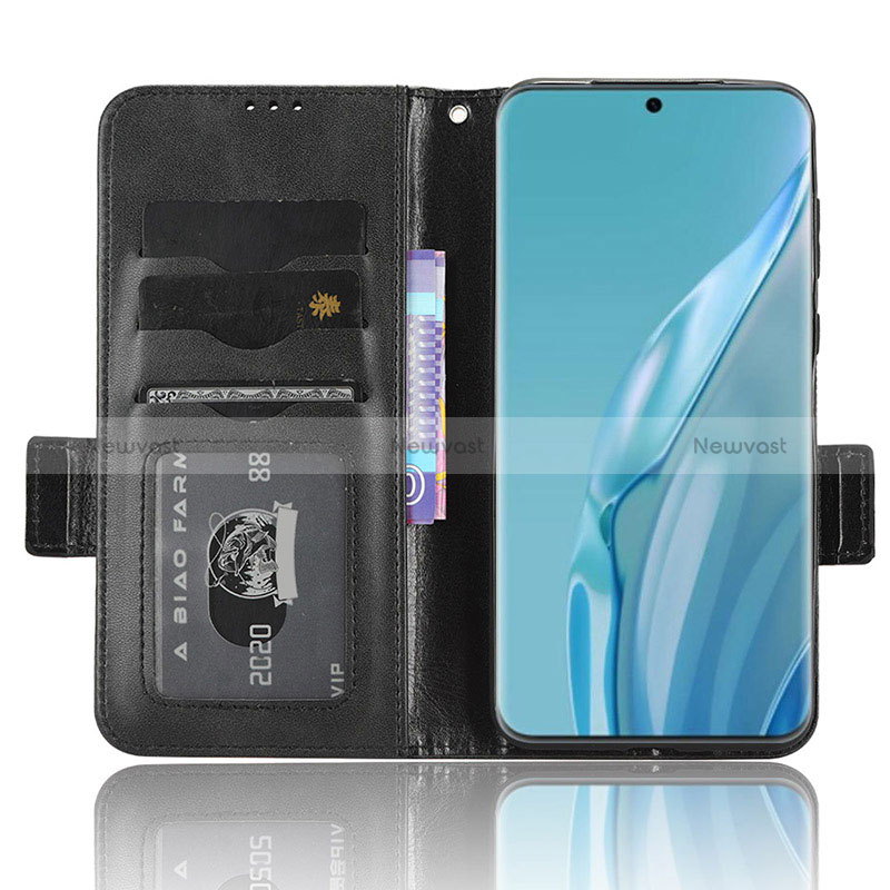 Leather Case Stands Flip Cover Holder C02X for Huawei P60 Art