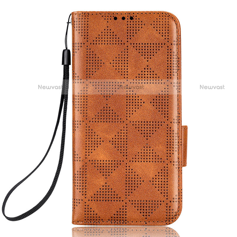 Leather Case Stands Flip Cover Holder C02X for Motorola Moto E32s