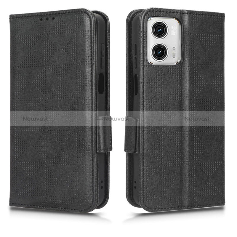 Leather Case Stands Flip Cover Holder C02X for Motorola Moto G53j 5G