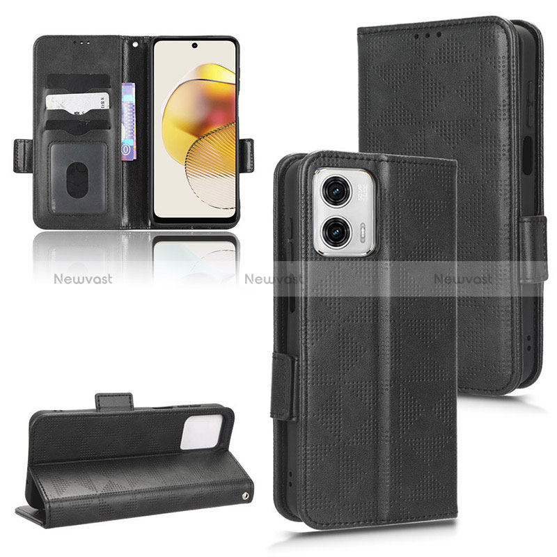 Leather Case Stands Flip Cover Holder C02X for Motorola Moto G73 5G