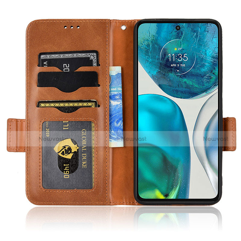 Leather Case Stands Flip Cover Holder C02X for Motorola Moto G82 5G