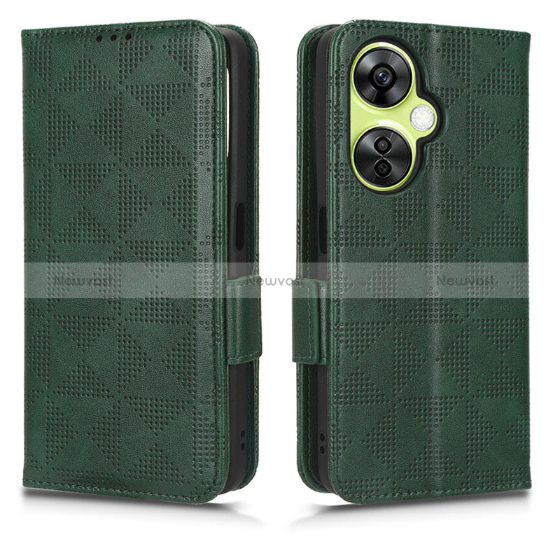 Leather Case Stands Flip Cover Holder C02X for OnePlus Nord N30 5G Green