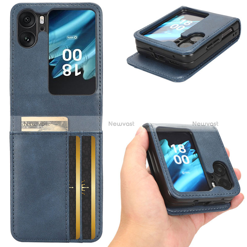 Leather Case Stands Flip Cover Holder C02X for Oppo Find N2 Flip 5G