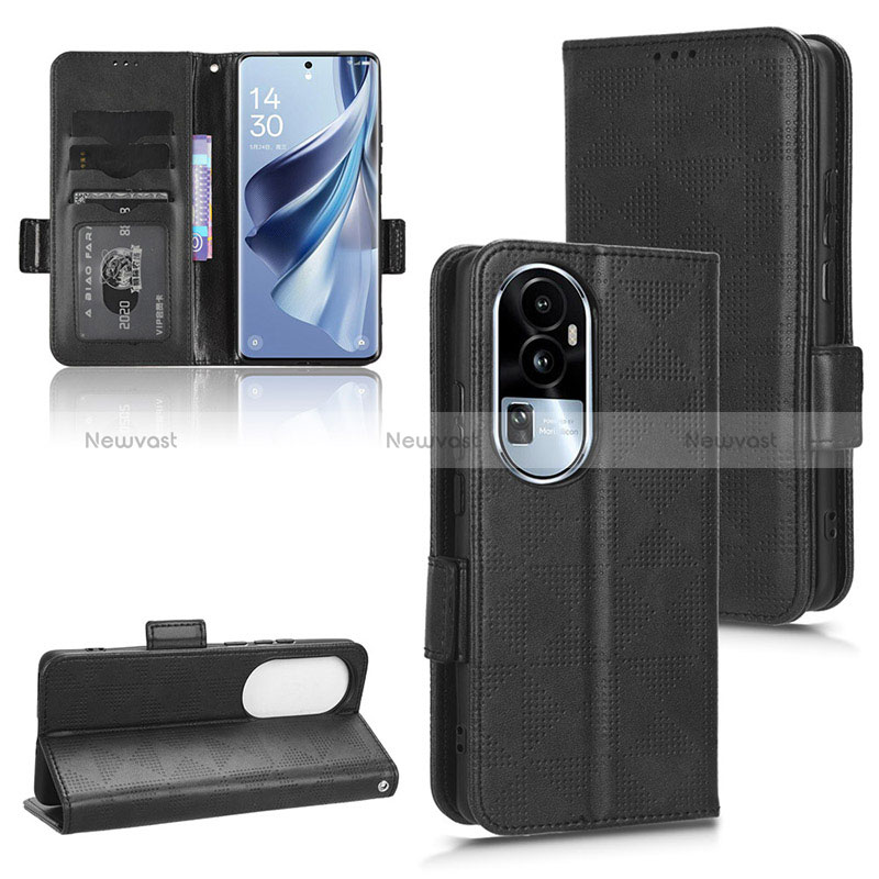 Leather Case Stands Flip Cover Holder C02X for Oppo Reno10 Pro+ Plus 5G