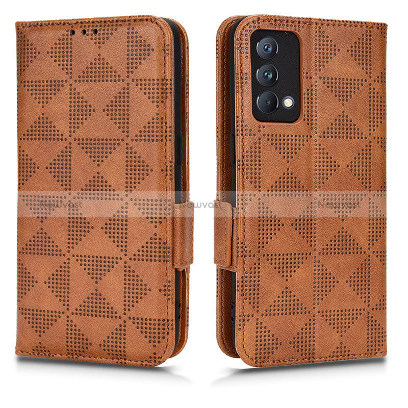 Leather Case Stands Flip Cover Holder C02X for Realme GT Master 5G Brown