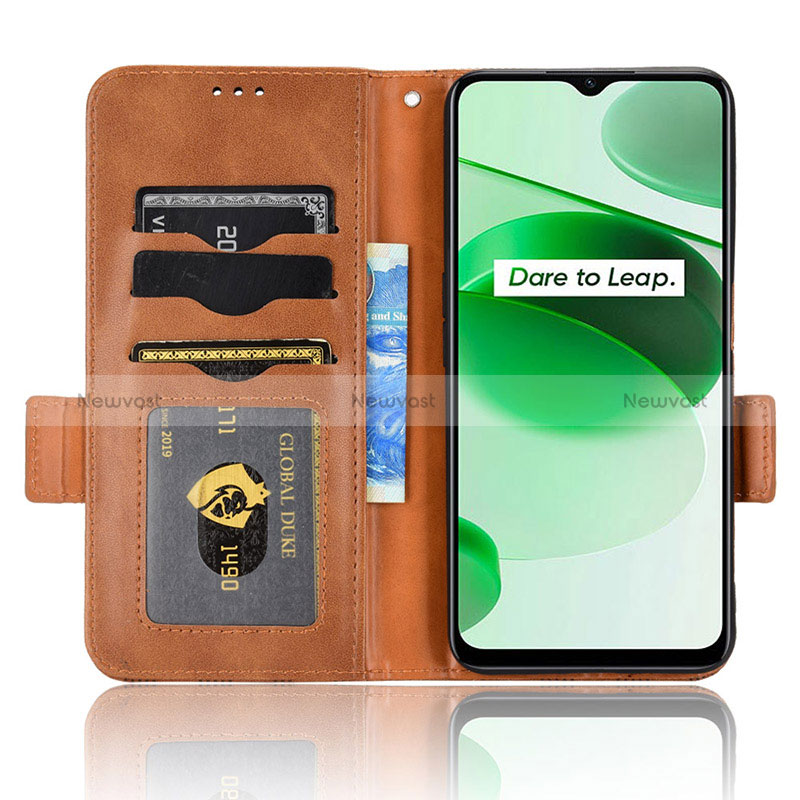 Leather Case Stands Flip Cover Holder C02X for Realme Narzo 50A Prime