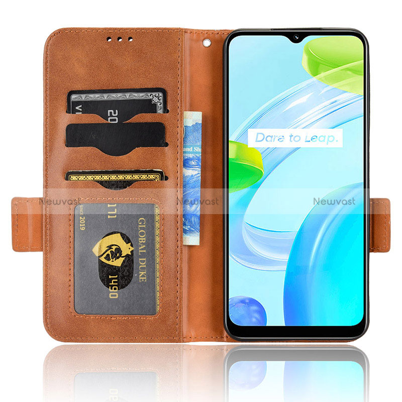 Leather Case Stands Flip Cover Holder C02X for Realme Narzo 50i Prime