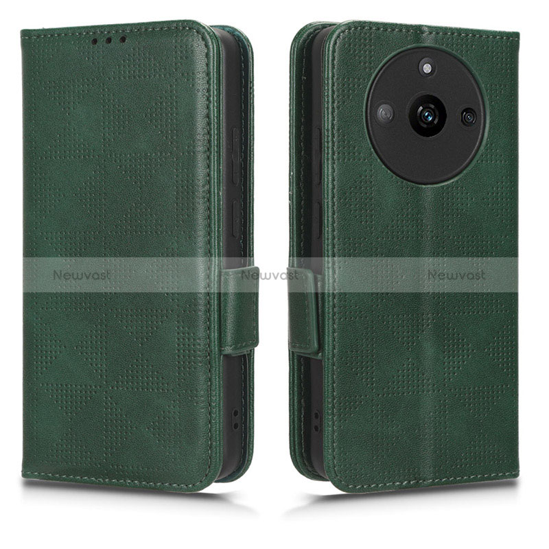 Leather Case Stands Flip Cover Holder C02X for Realme Narzo 60 5G Green