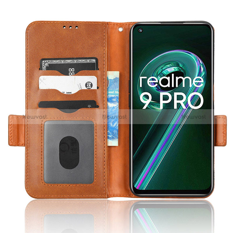 Leather Case Stands Flip Cover Holder C02X for Realme Q5 5G