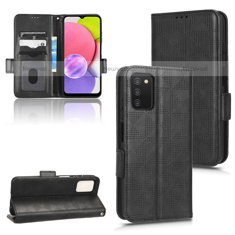 Leather Case Stands Flip Cover Holder C02X for Samsung Galaxy A02s