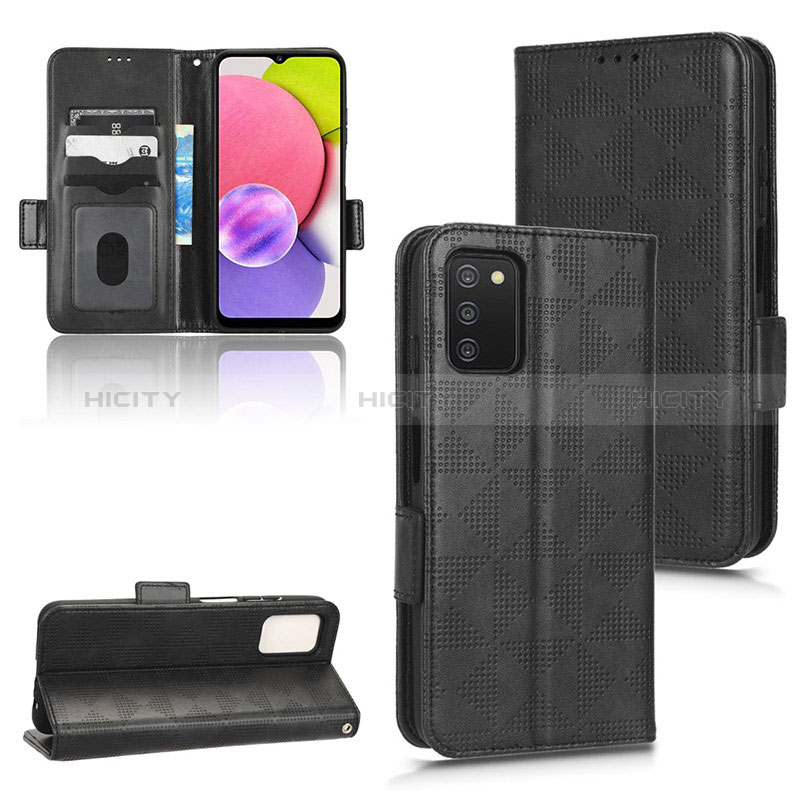 Leather Case Stands Flip Cover Holder C02X for Samsung Galaxy A03s