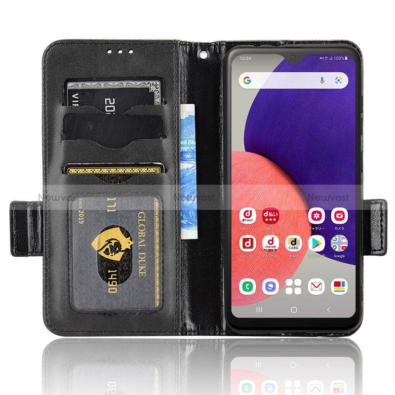Leather Case Stands Flip Cover Holder C02X for Samsung Galaxy A22 5G SC-56B