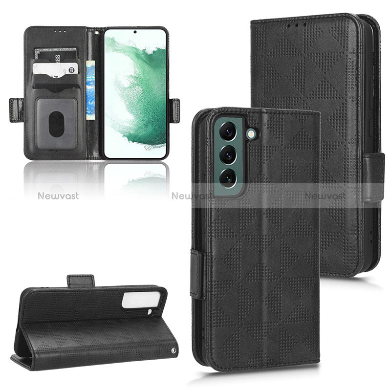 Leather Case Stands Flip Cover Holder C02X for Samsung Galaxy S22 Plus 5G