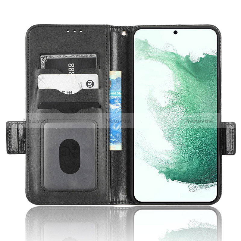 Leather Case Stands Flip Cover Holder C02X for Samsung Galaxy S22 Plus 5G