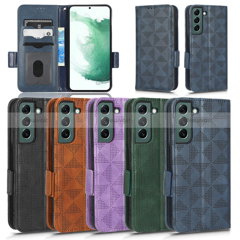 Leather Case Stands Flip Cover Holder C02X for Samsung Galaxy S22 Plus 5G