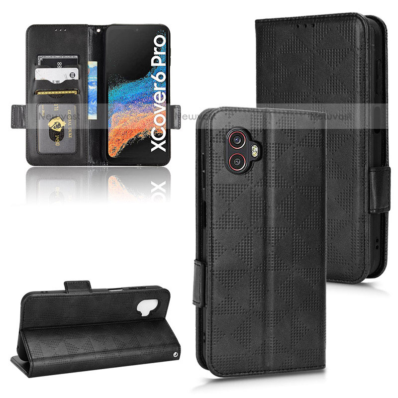 Leather Case Stands Flip Cover Holder C02X for Samsung Galaxy XCover 6 Pro 5G