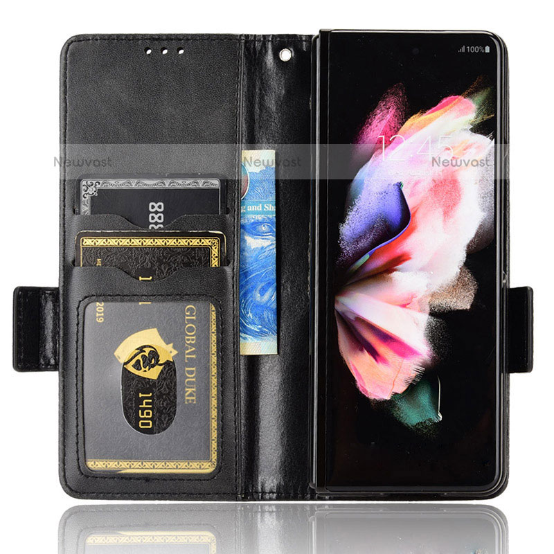 Leather Case Stands Flip Cover Holder C02X for Samsung Galaxy Z Fold3 5G