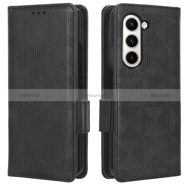 Leather Case Stands Flip Cover Holder C02X for Samsung Galaxy Z Fold5 5G