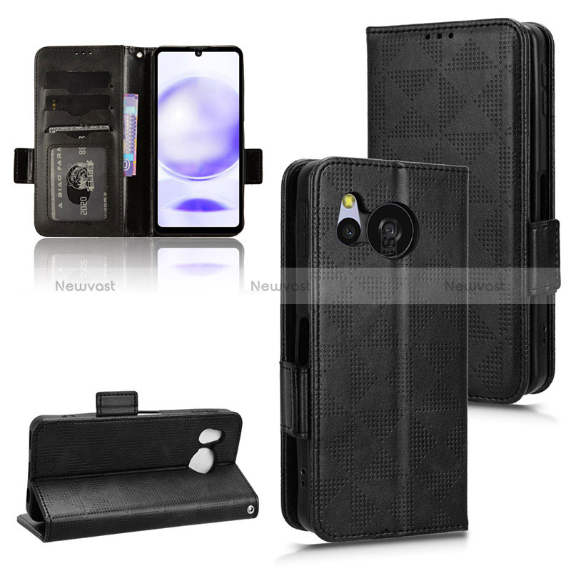 Leather Case Stands Flip Cover Holder C02X for Sharp Aquos Sense8