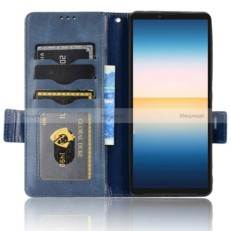 Leather Case Stands Flip Cover Holder C02X for Sony Xperia 1 III