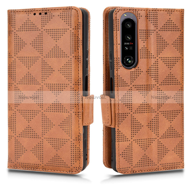 Leather Case Stands Flip Cover Holder C02X for Sony Xperia 1 IV SO-51C