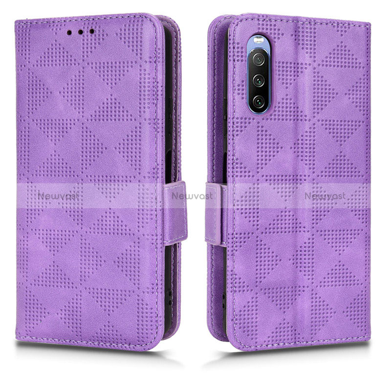 Leather Case Stands Flip Cover Holder C02X for Sony Xperia 10 III