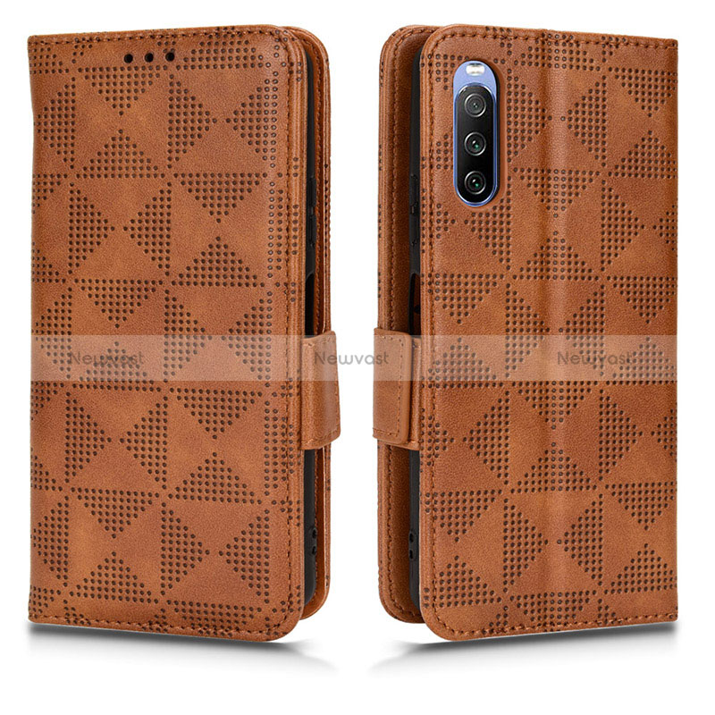 Leather Case Stands Flip Cover Holder C02X for Sony Xperia 10 III Lite