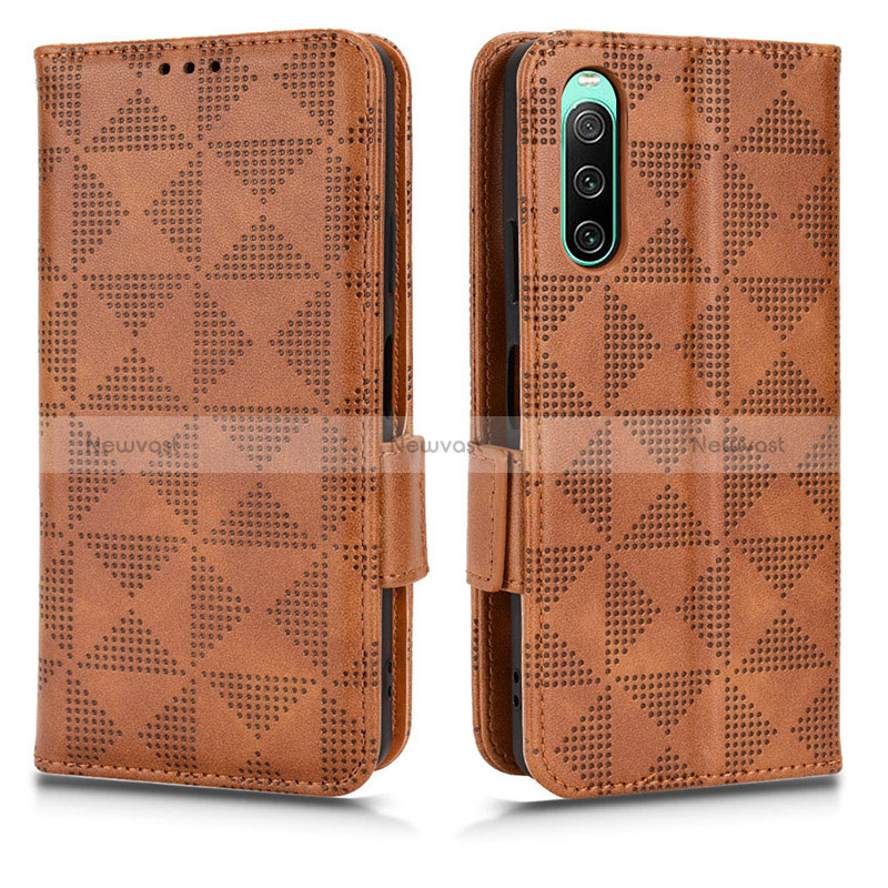 Leather Case Stands Flip Cover Holder C02X for Sony Xperia 10 IV SOG07