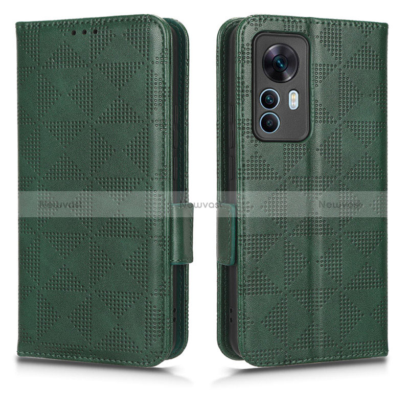 Leather Case Stands Flip Cover Holder C02X for Xiaomi Mi 12T 5G Green