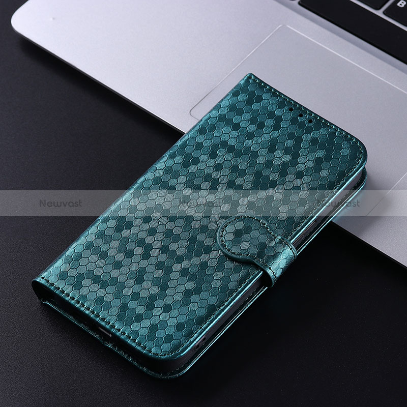 Leather Case Stands Flip Cover Holder C02X for Xiaomi Redmi K60E 5G Green