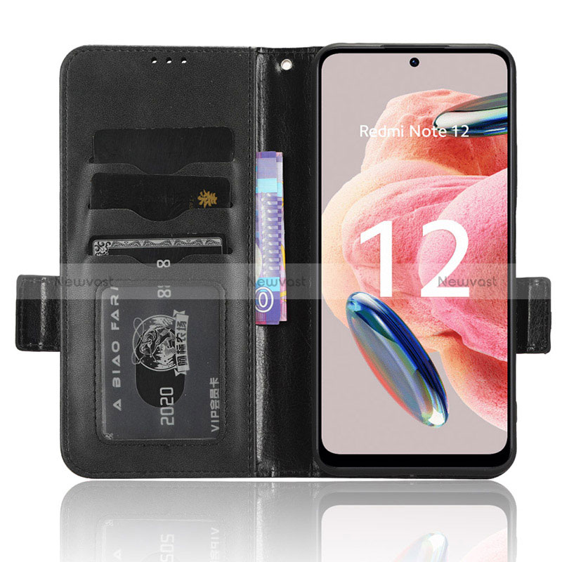 Leather Case Stands Flip Cover Holder C02X for Xiaomi Redmi Note 12 4G