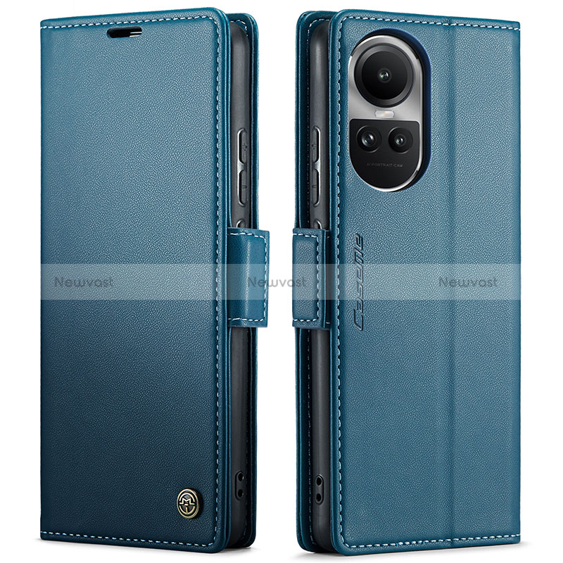 Leather Case Stands Flip Cover Holder C03S for Oppo Reno10 5G