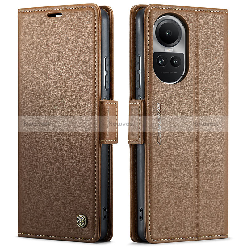 Leather Case Stands Flip Cover Holder C03S for Oppo Reno10 5G