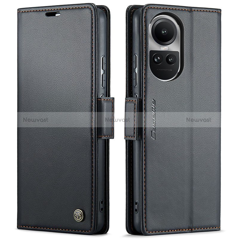 Leather Case Stands Flip Cover Holder C03S for Oppo Reno10 5G