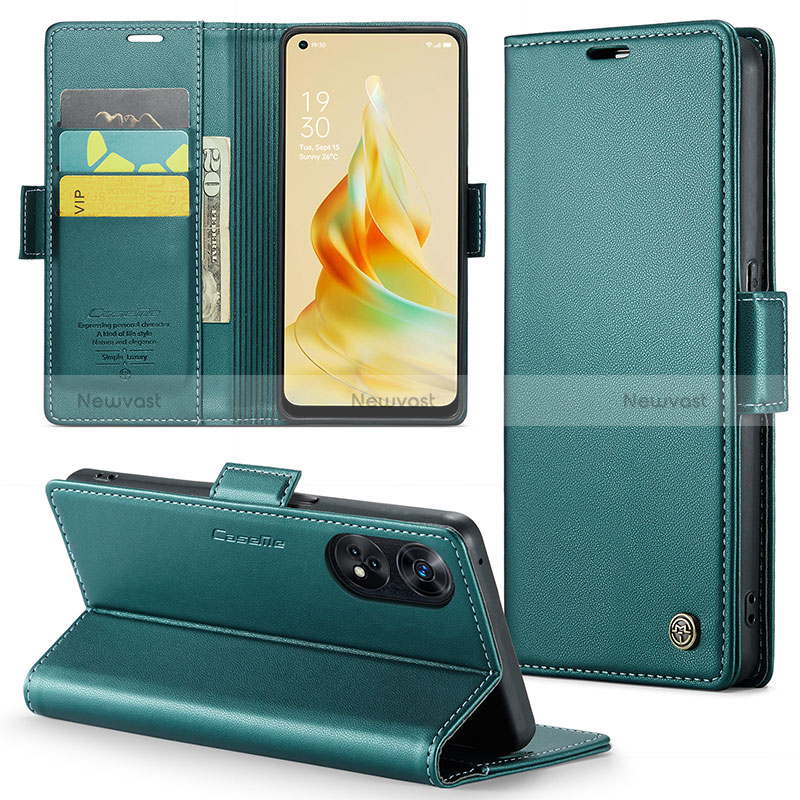 Leather Case Stands Flip Cover Holder C03S for Oppo Reno8 T 4G
