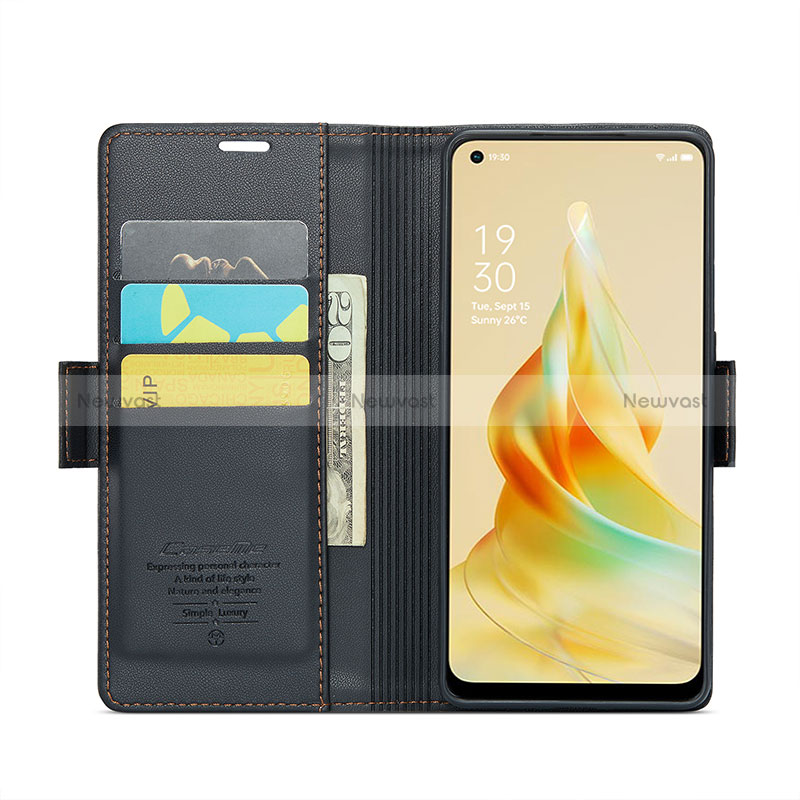 Leather Case Stands Flip Cover Holder C03S for Oppo Reno8 T 4G