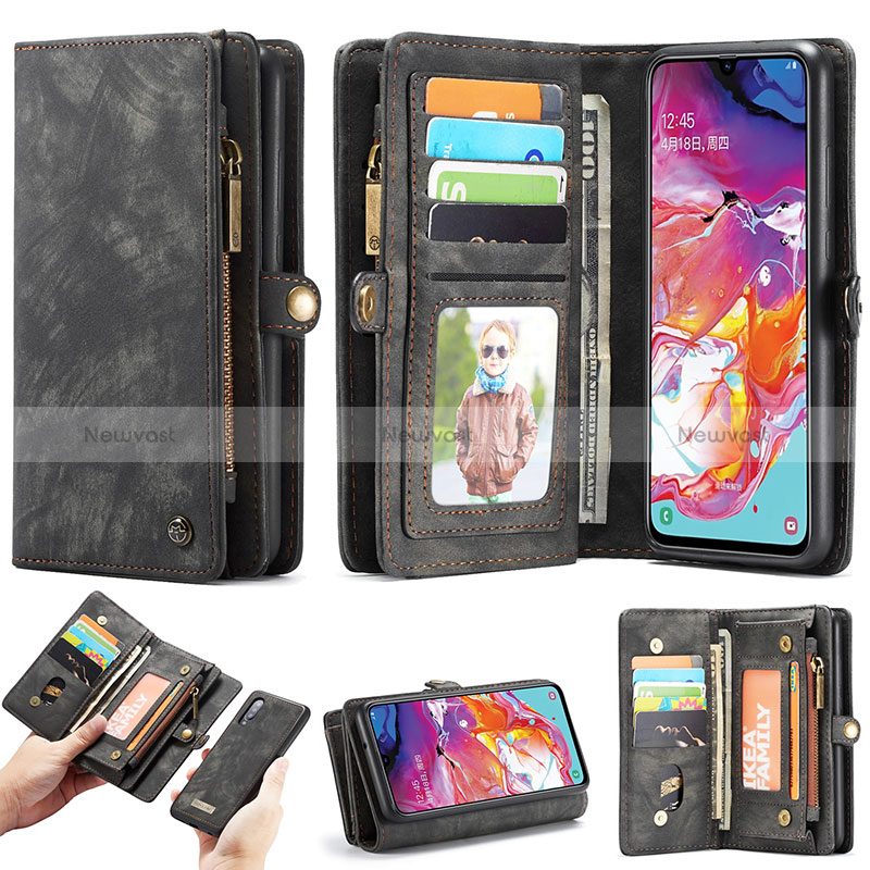 Leather Case Stands Flip Cover Holder C03S for Samsung Galaxy A70