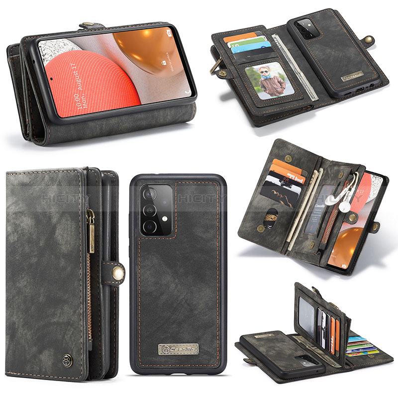 Leather Case Stands Flip Cover Holder C03S for Samsung Galaxy A72 5G