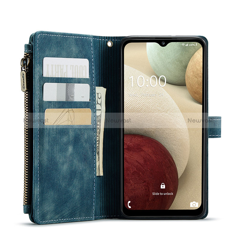 Leather Case Stands Flip Cover Holder C03S for Samsung Galaxy M12