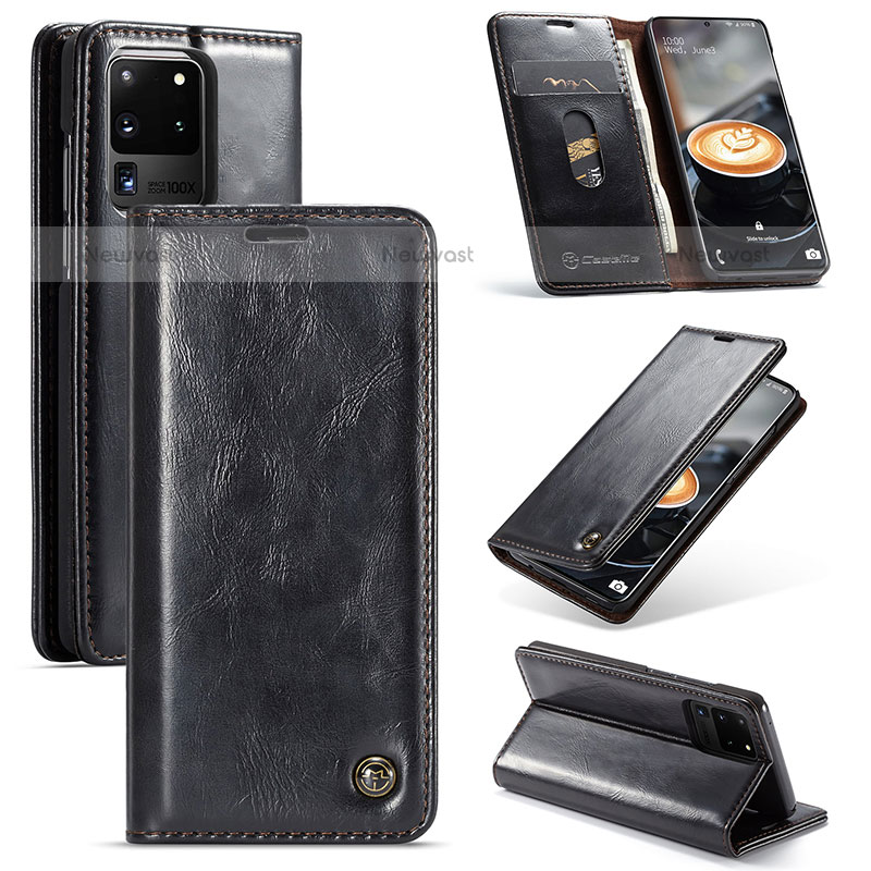 Leather Case Stands Flip Cover Holder C03S for Samsung Galaxy S20 Ultra 5G