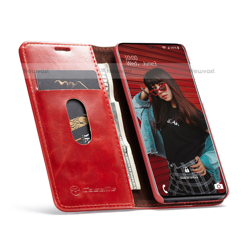 Leather Case Stands Flip Cover Holder C03S for Samsung Galaxy S20 Ultra 5G