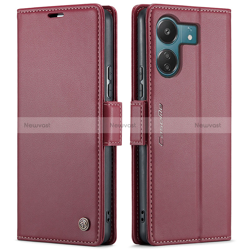 Leather Case Stands Flip Cover Holder C03S for Xiaomi Redmi 13C