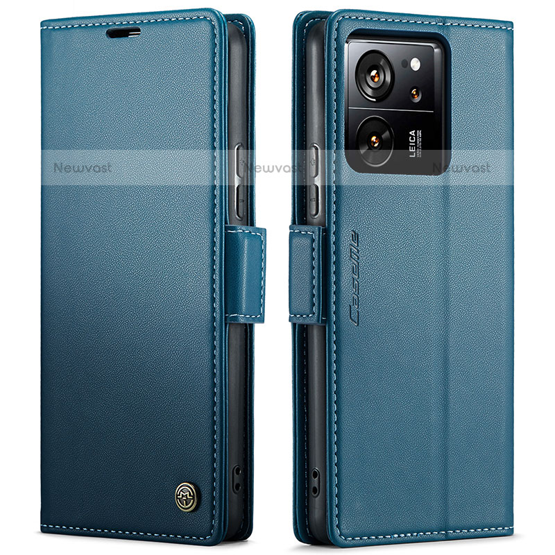 Leather Case Stands Flip Cover Holder C03S for Xiaomi Redmi K60 Ultra 5G Blue