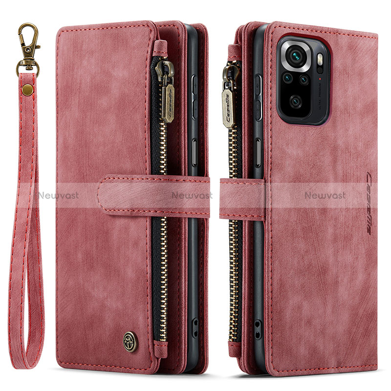 Leather Case Stands Flip Cover Holder C03S for Xiaomi Redmi Note 10 4G