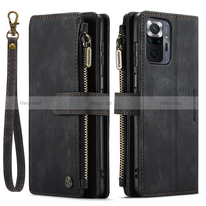 Leather Case Stands Flip Cover Holder C03S for Xiaomi Redmi Note 10 Pro 4G