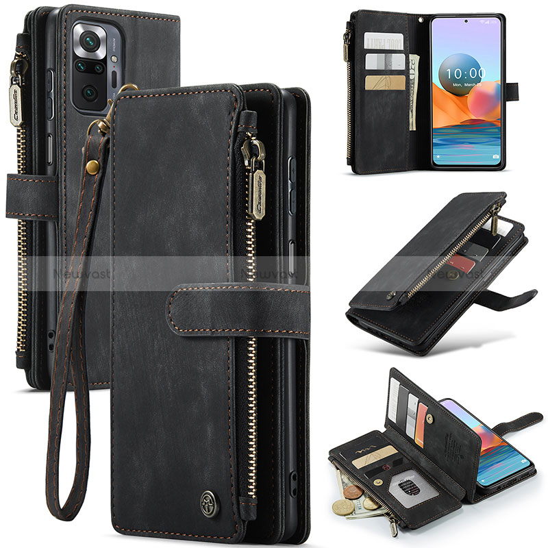 Leather Case Stands Flip Cover Holder C03S for Xiaomi Redmi Note 10 Pro Max