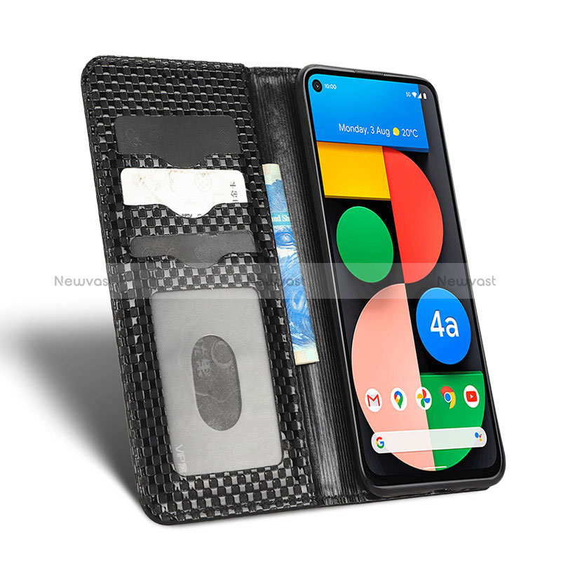 Leather Case Stands Flip Cover Holder C03X for Google Pixel 5 XL 5G